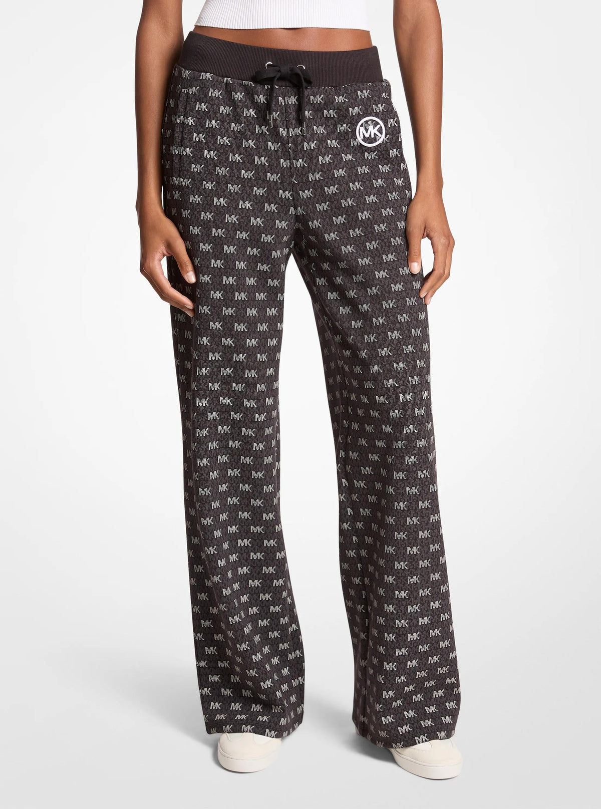 Pantalón de mezcla de algodón de pierna ancha