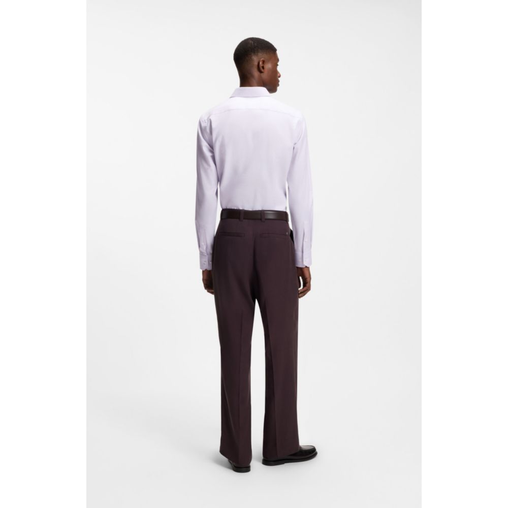 Camisa de mezcla de algodón de corte ajustado