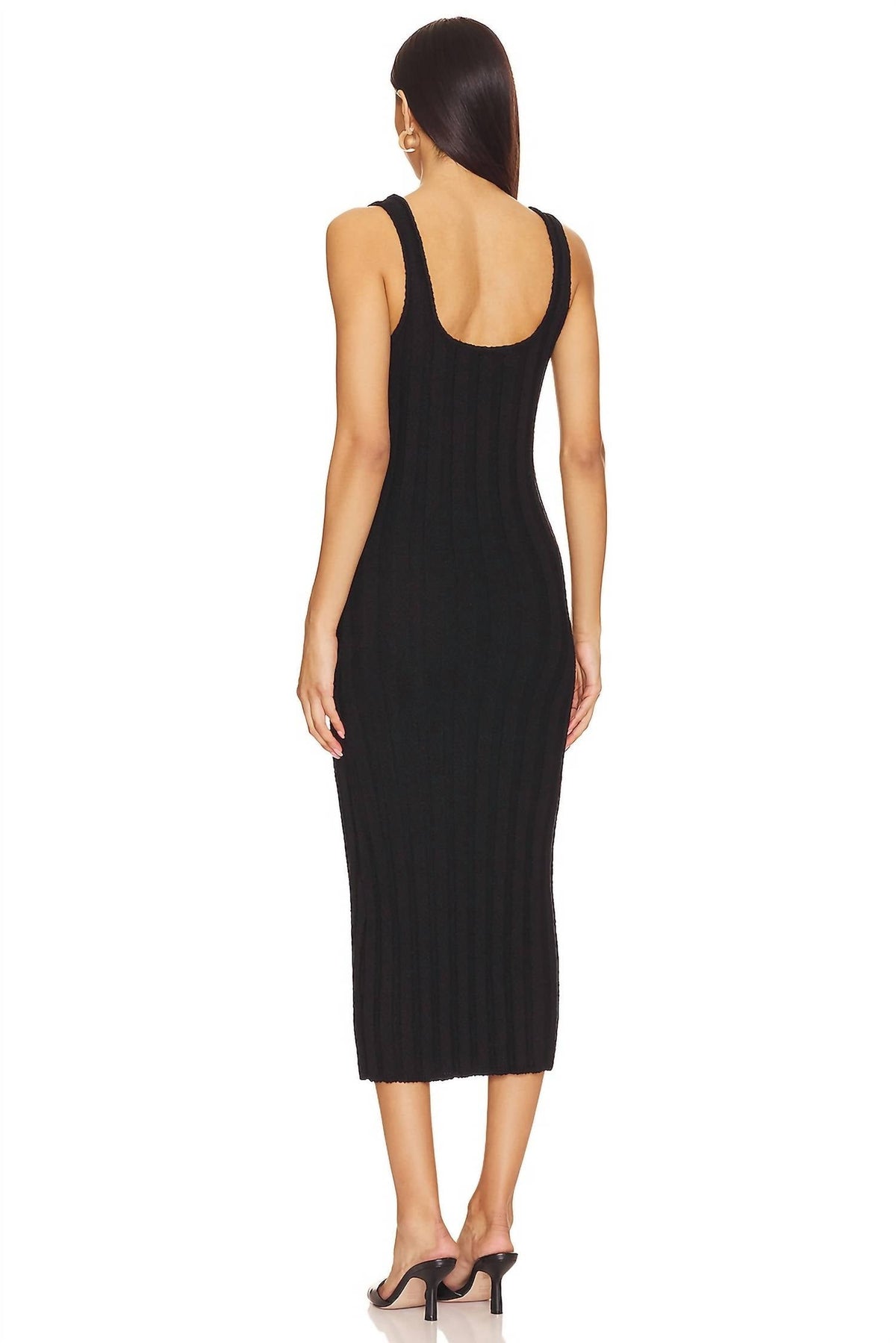 Vestido midi color negro