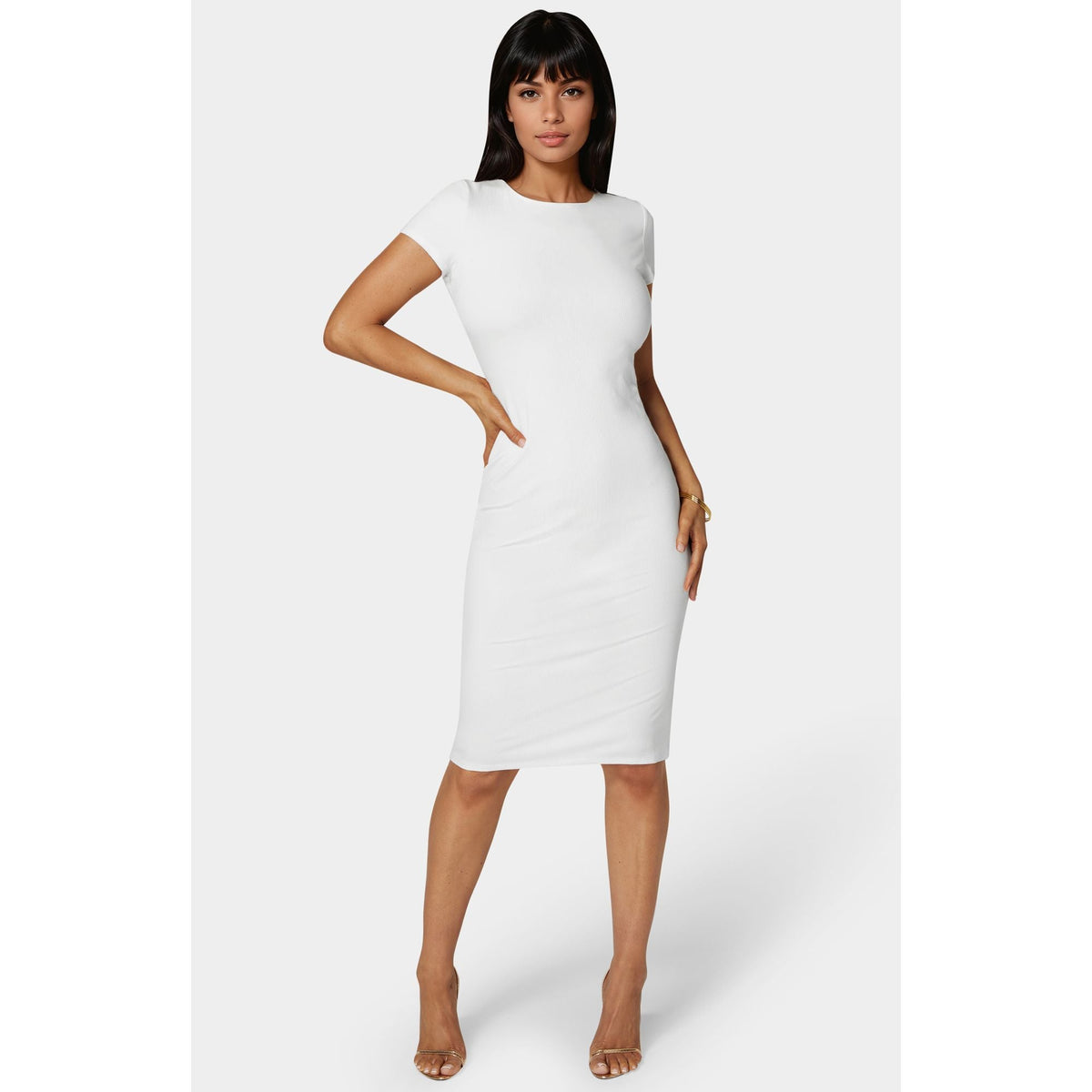 Vestido de mujer midi de manga corta