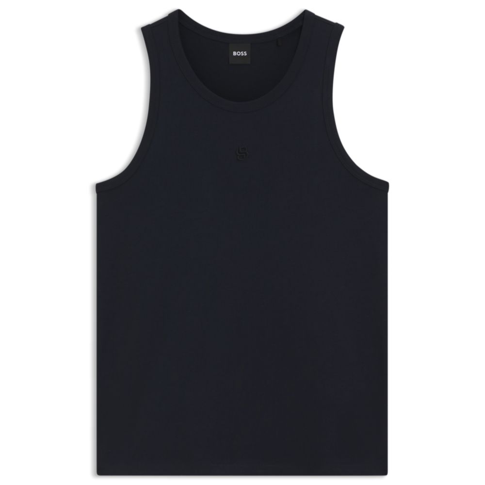Camiseta sin mangas de algodón de corte ajustado