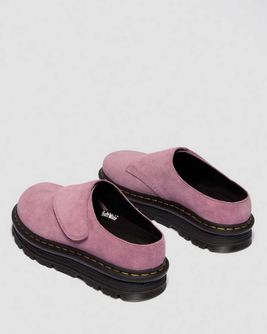 Zapatos destalonados de gamuza con plataforma