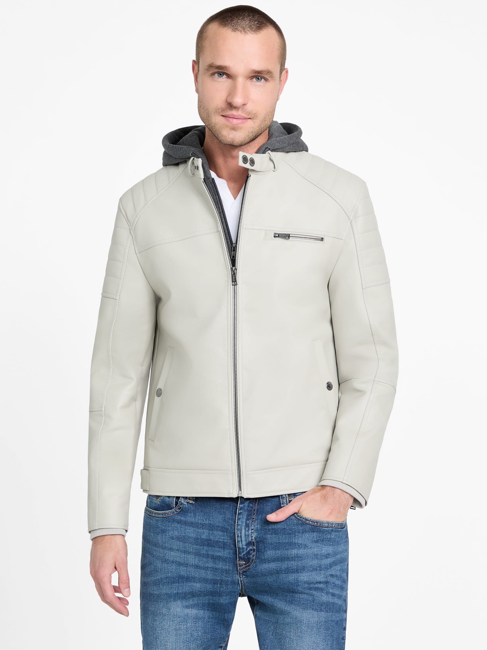 Chaqueta de efecto cuero