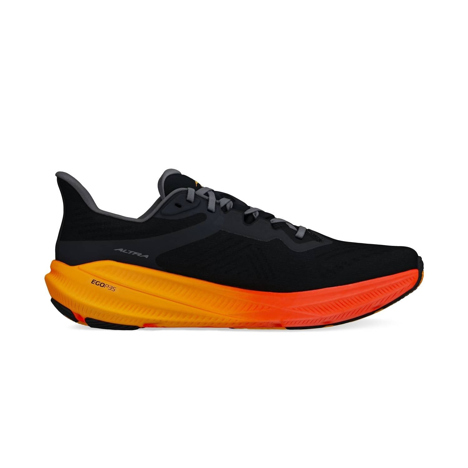 Tenis para correr de hombre color negro y naranja