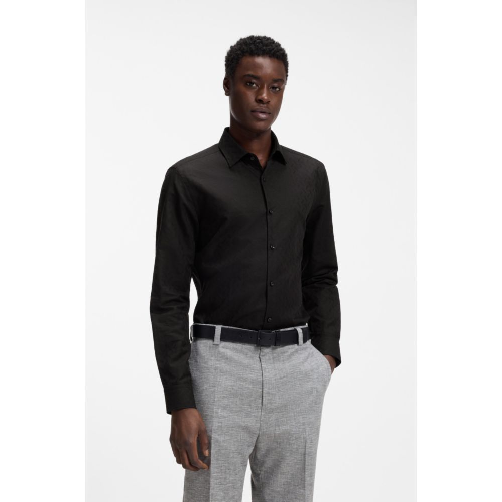 Camisa de algodón de corte ajustado