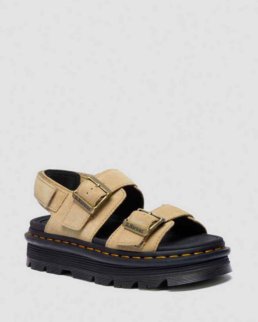 Sandalias de gamuza con plataforma