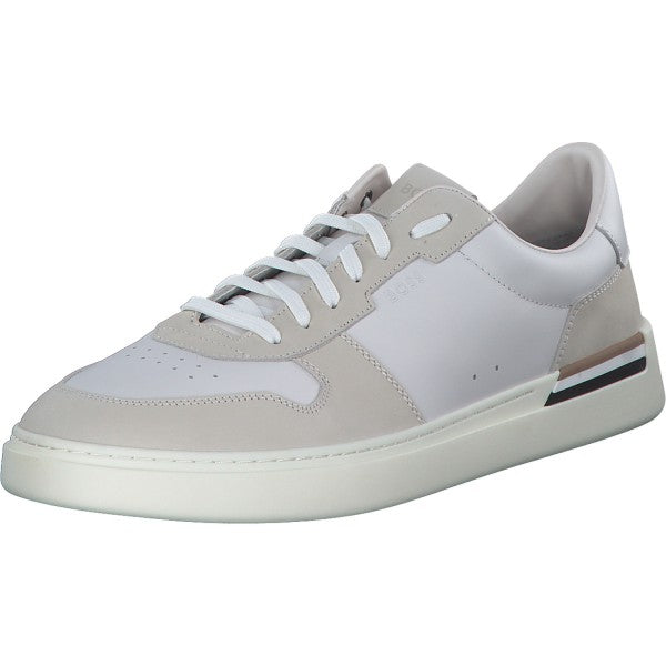 Tenis de hombre de cuero con cordones color blanco