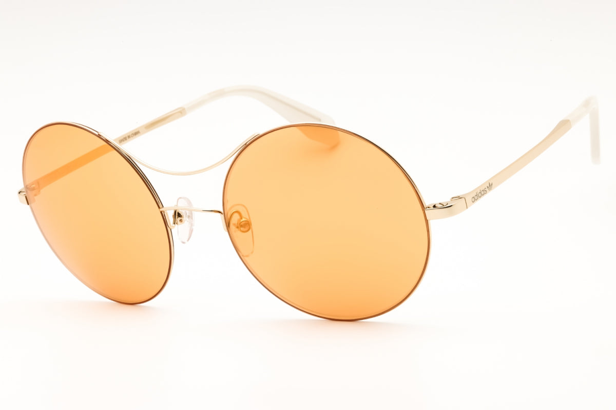 Gafas color café y dorado