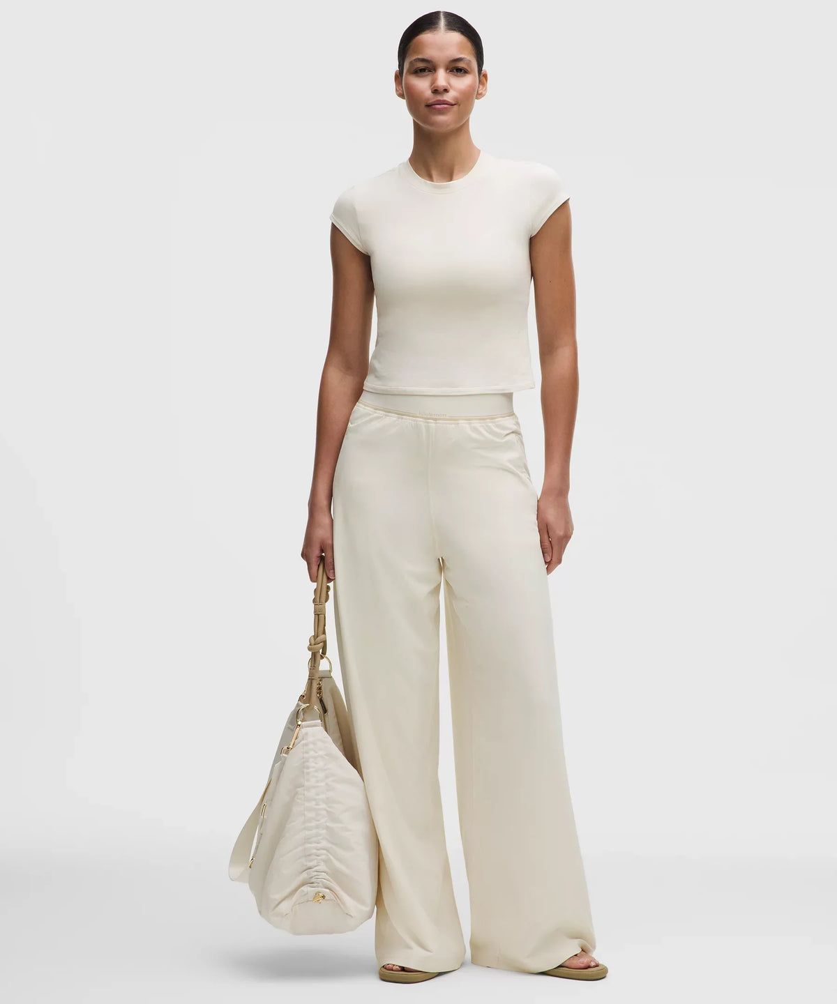 Pantalón de pierna ancha de tiro alto