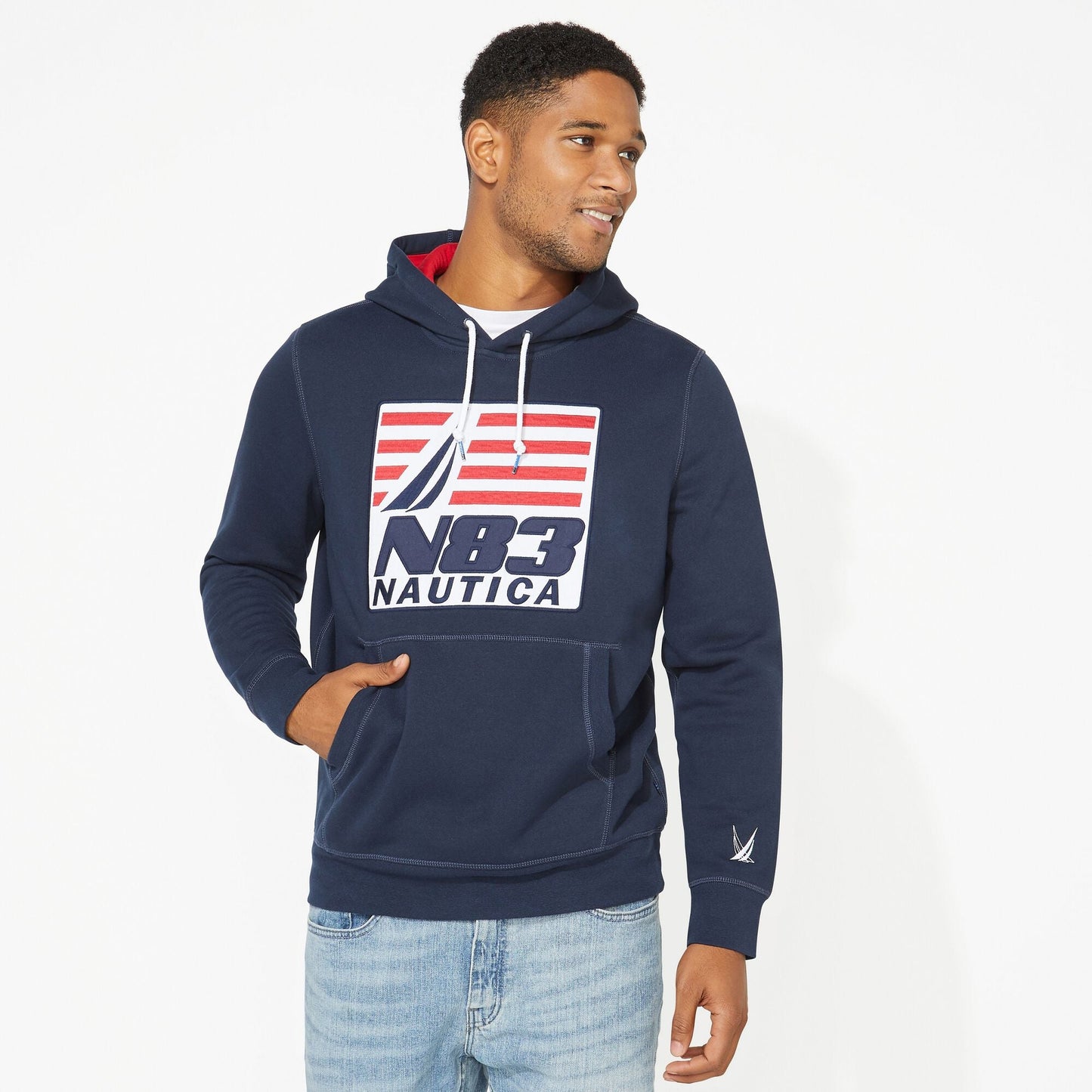 Buzo con capucha de hombre con estampado