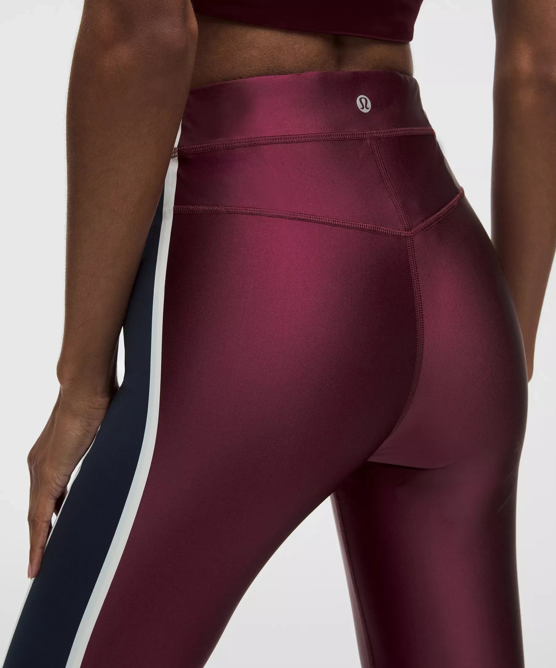 Leggings de satén de tiro alto