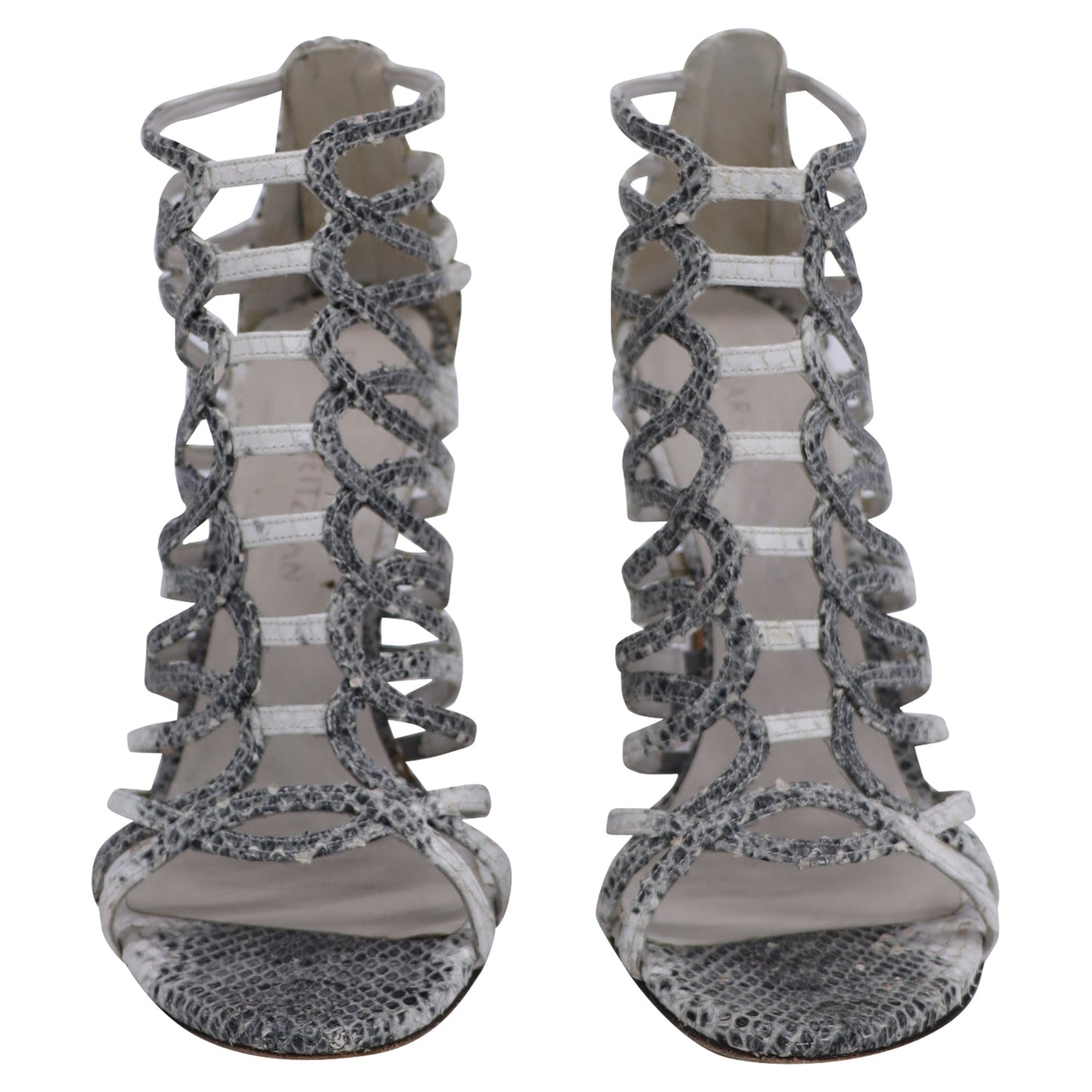 Sandalias de cuero color gris