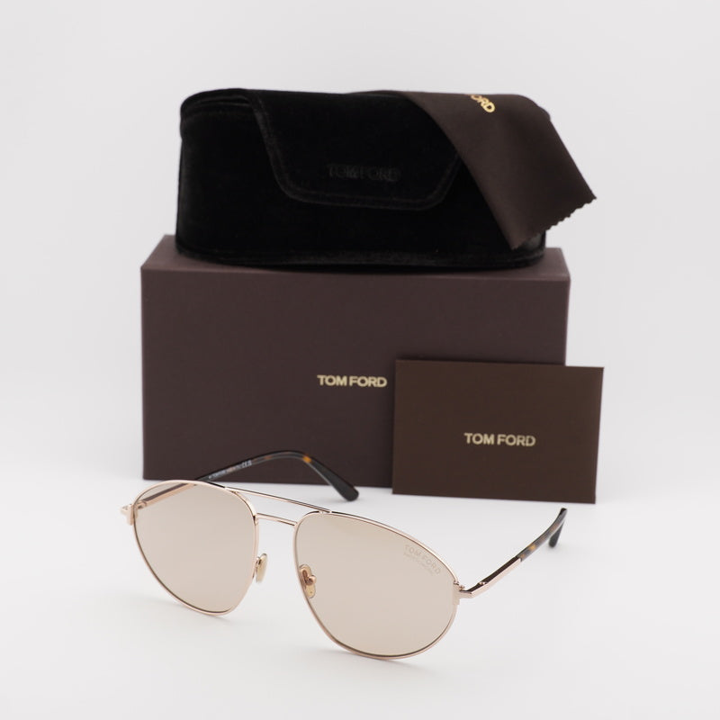 Gafas color oro rosa y café
