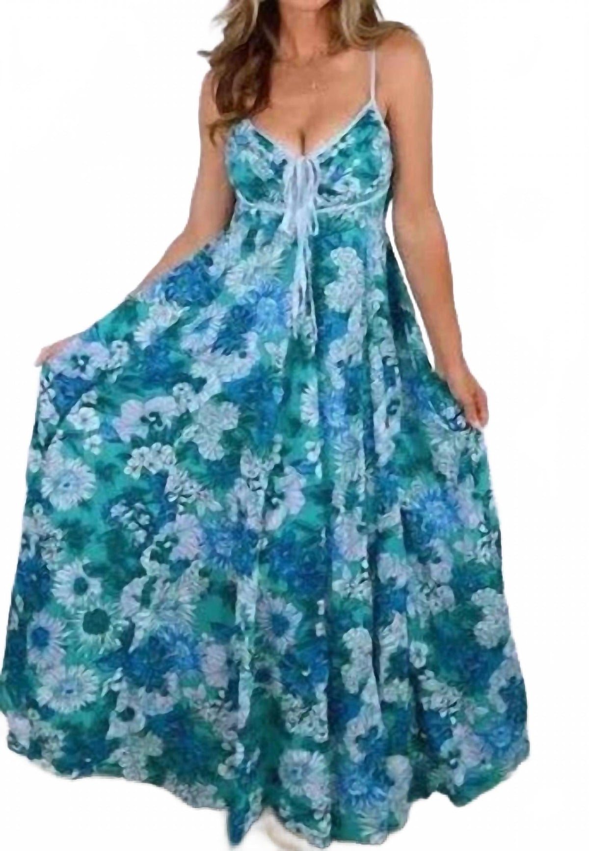 Vestido largo color azul