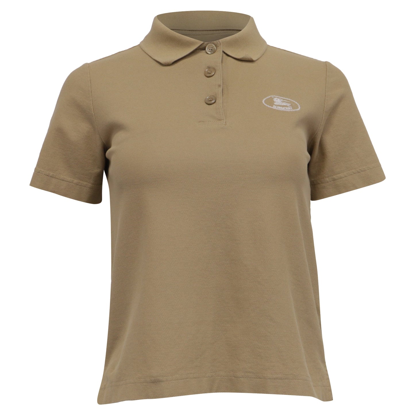 Polo de algodón con bordado color beige