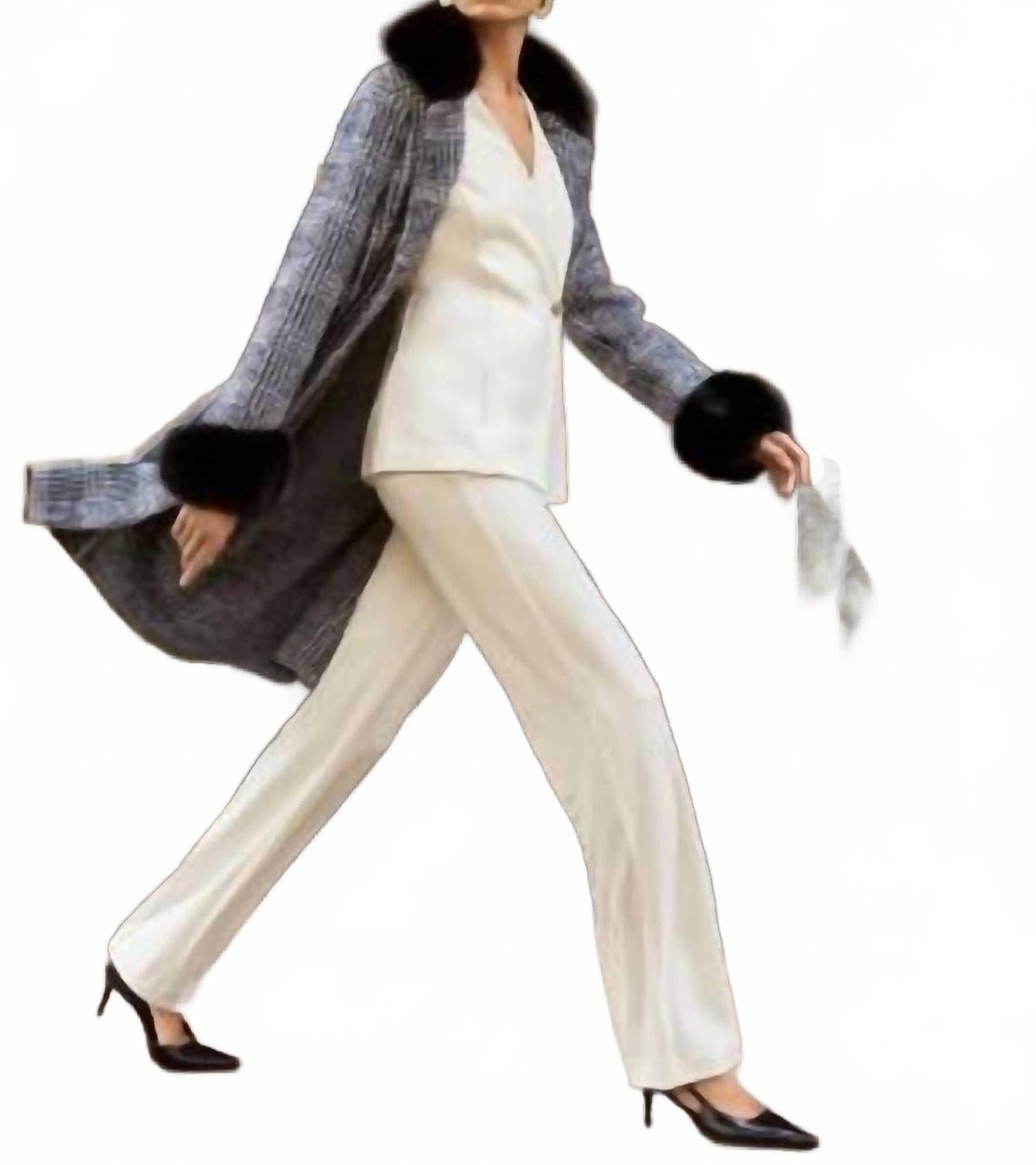 Blazer a cuadros color negro