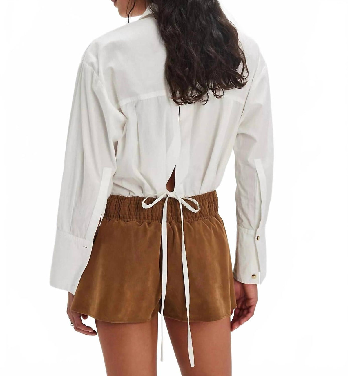 Falda pantalón de gamuza
