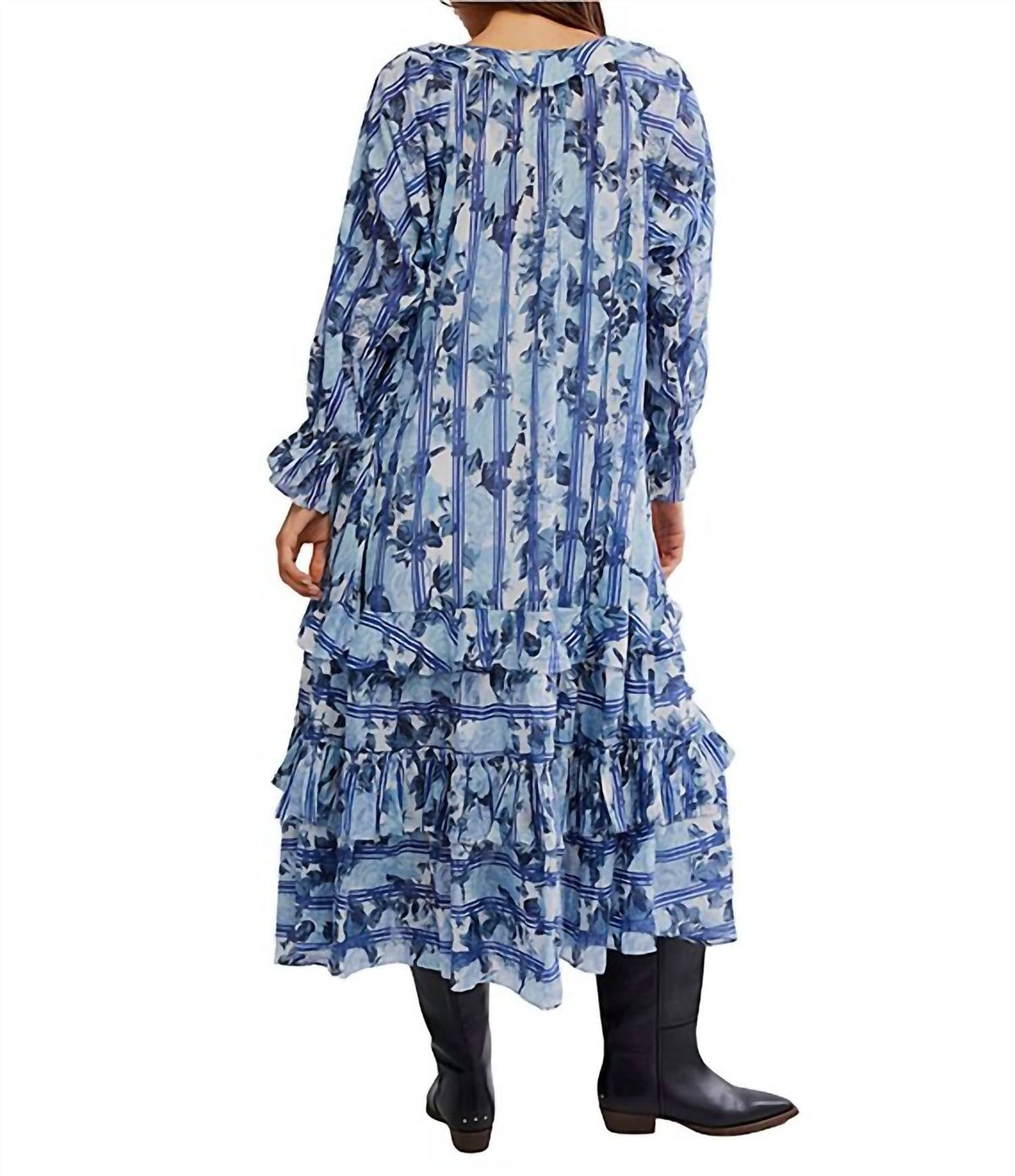 Vestido midi color azul