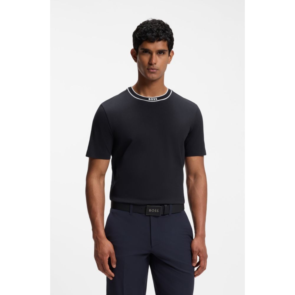 Camiseta de algodón con cuello redondo