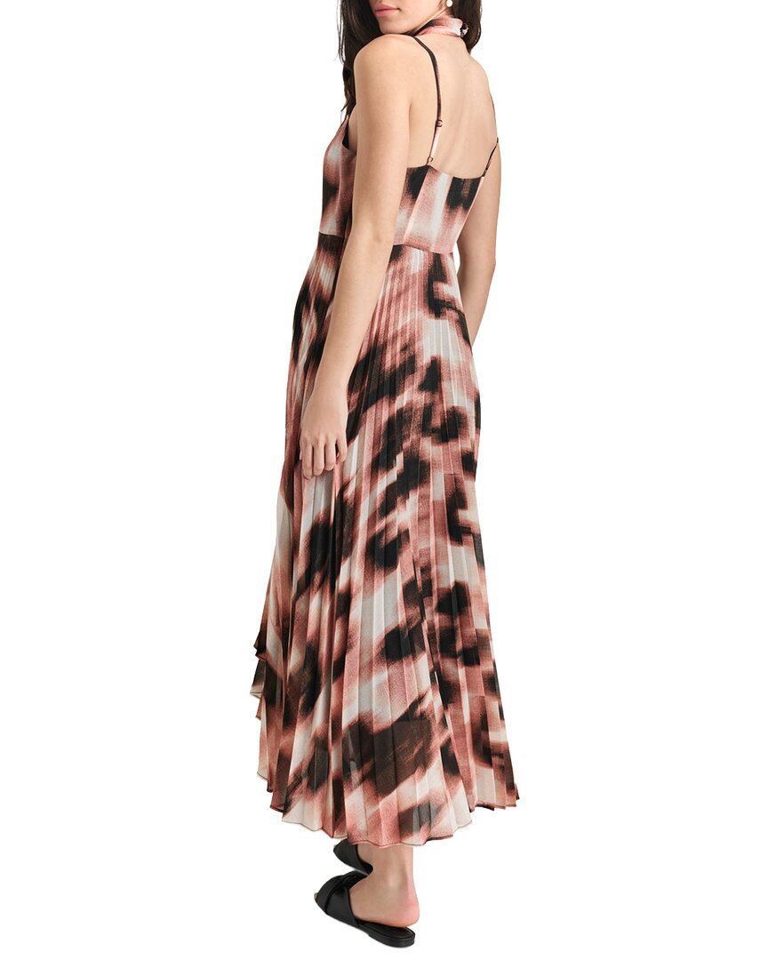 Vestido de gasa midi con pliegues