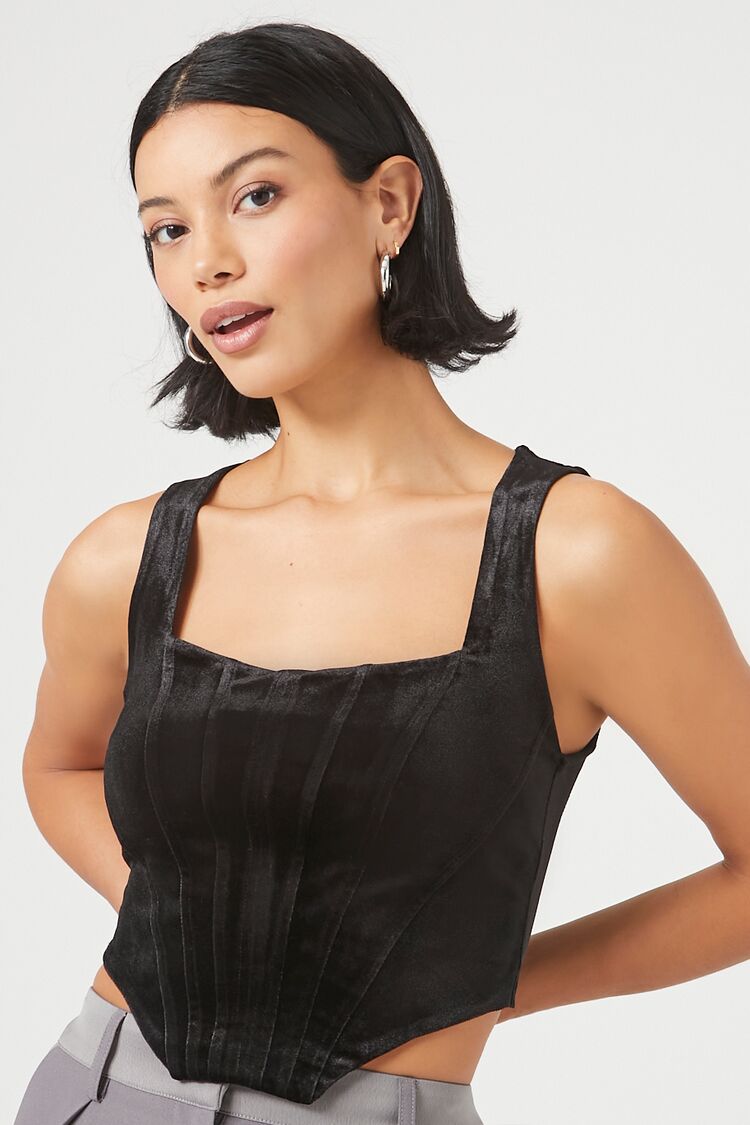 Camiseta sin mangas de terciopelo