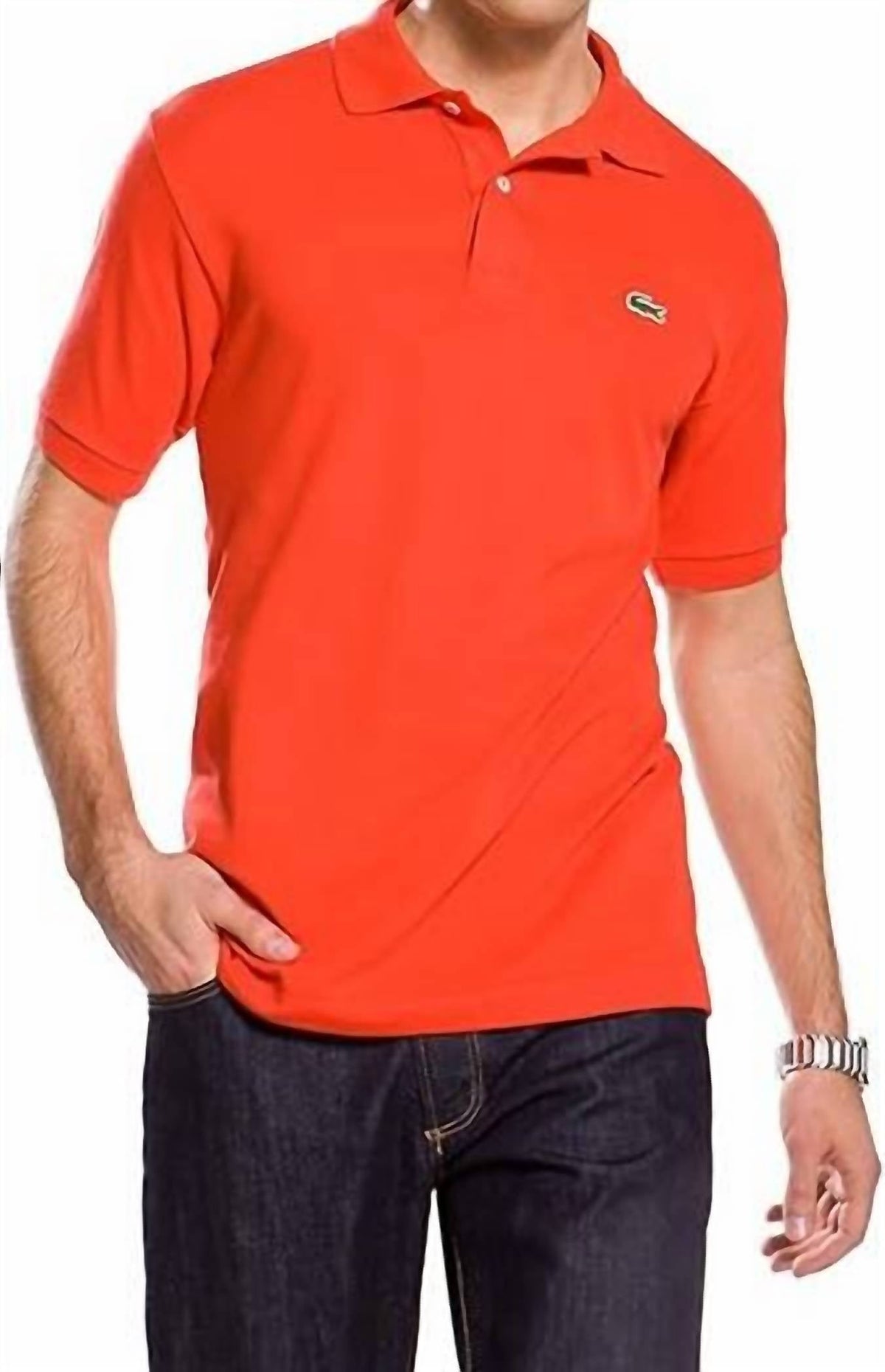 Polo de manga corta color rojo