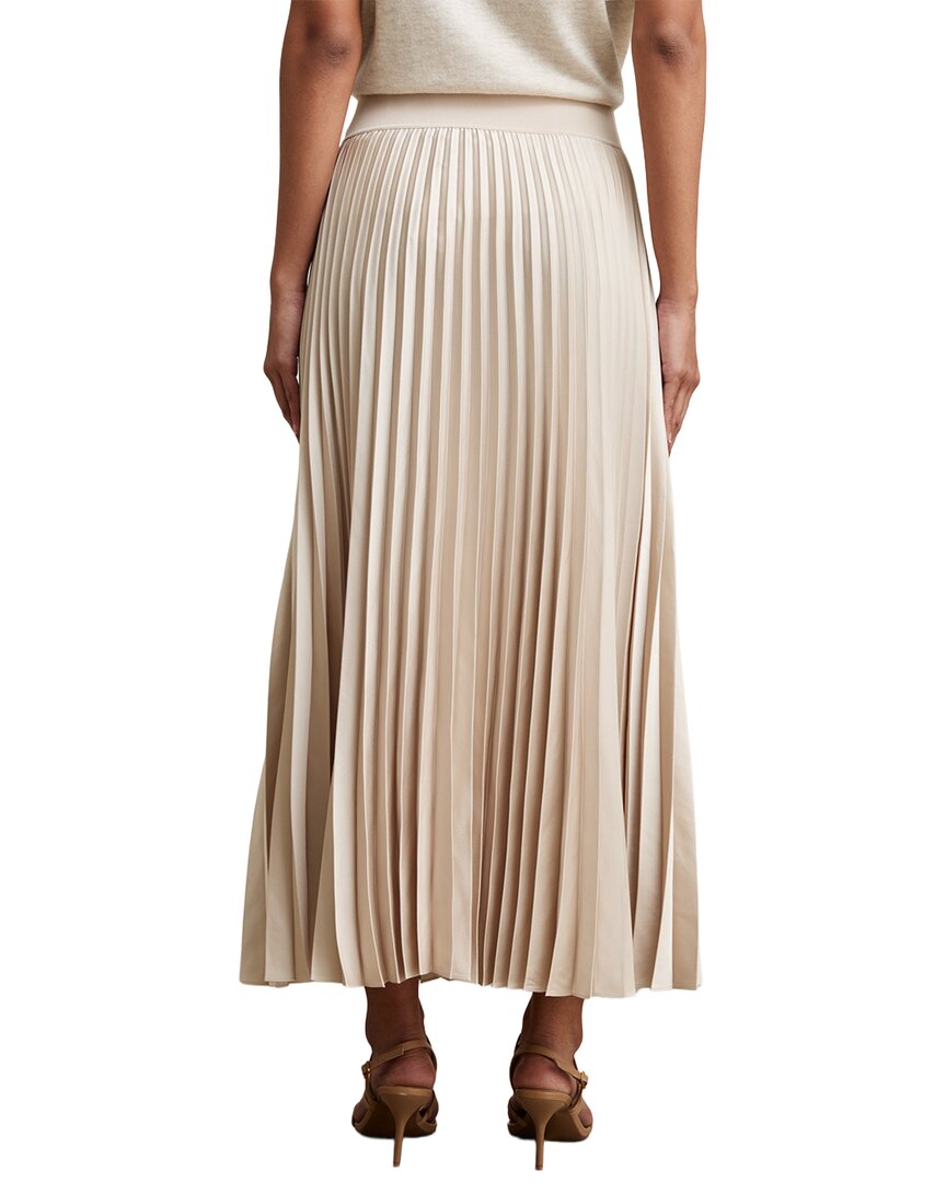 Falda midi con pliegues
