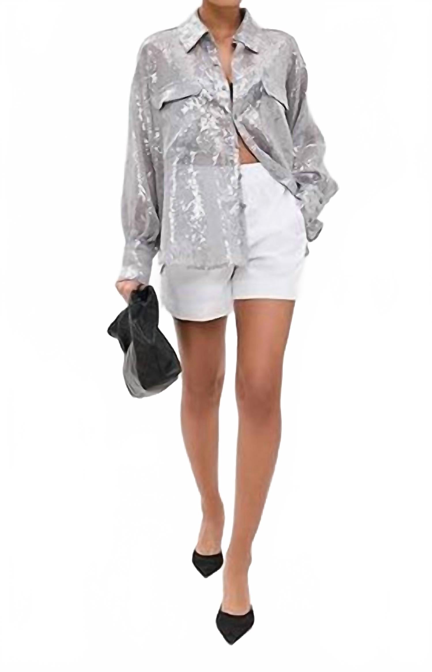 Camisa color plateado