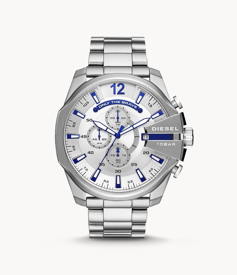Reloj de hombre de acero inoxidable color plateado