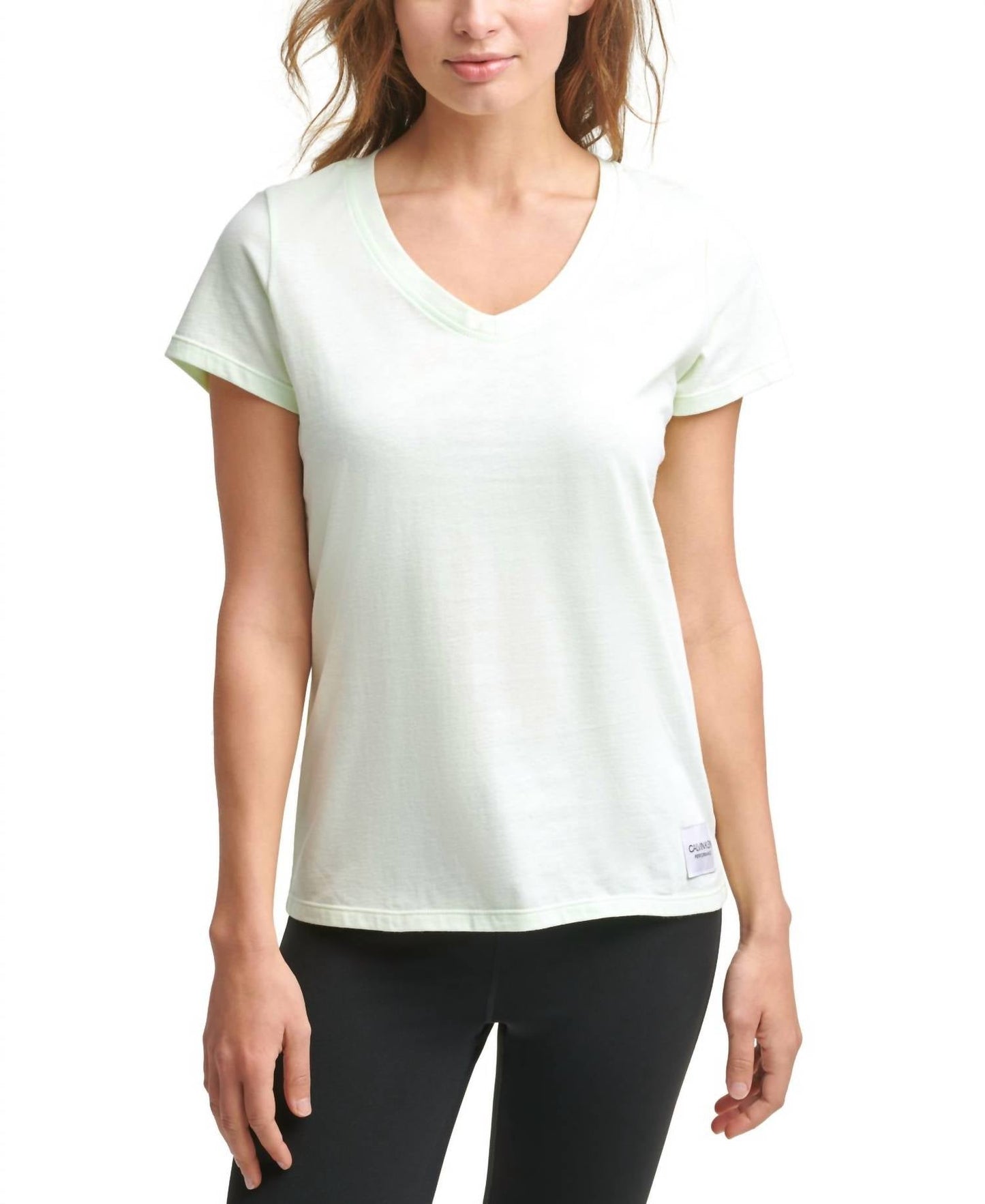 Camiseta de algodón con cuello en V