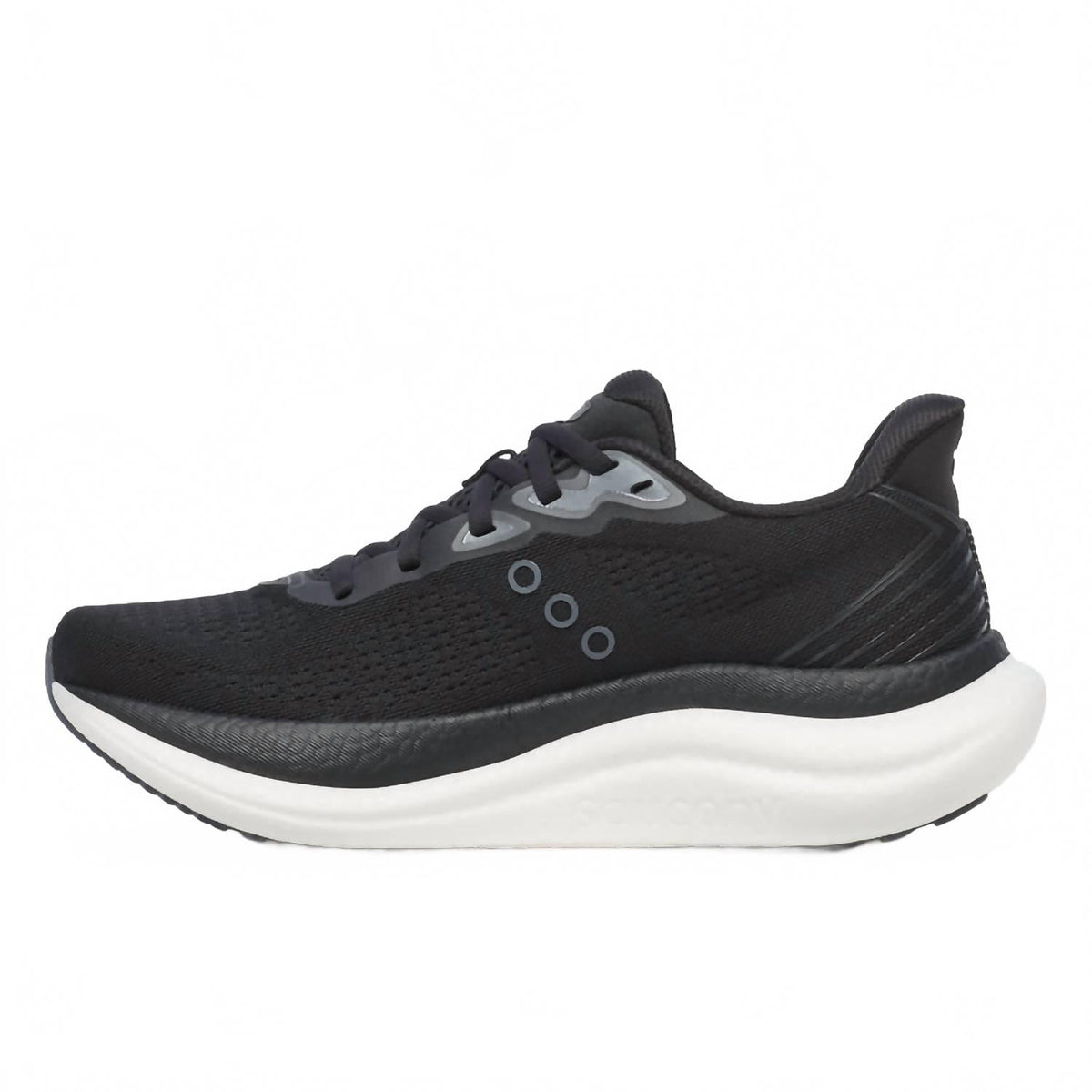 Tenis para correr de mujer color negro y blanco