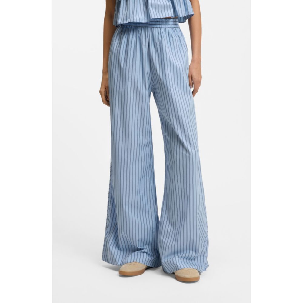 Pantalón de algodón a rayas