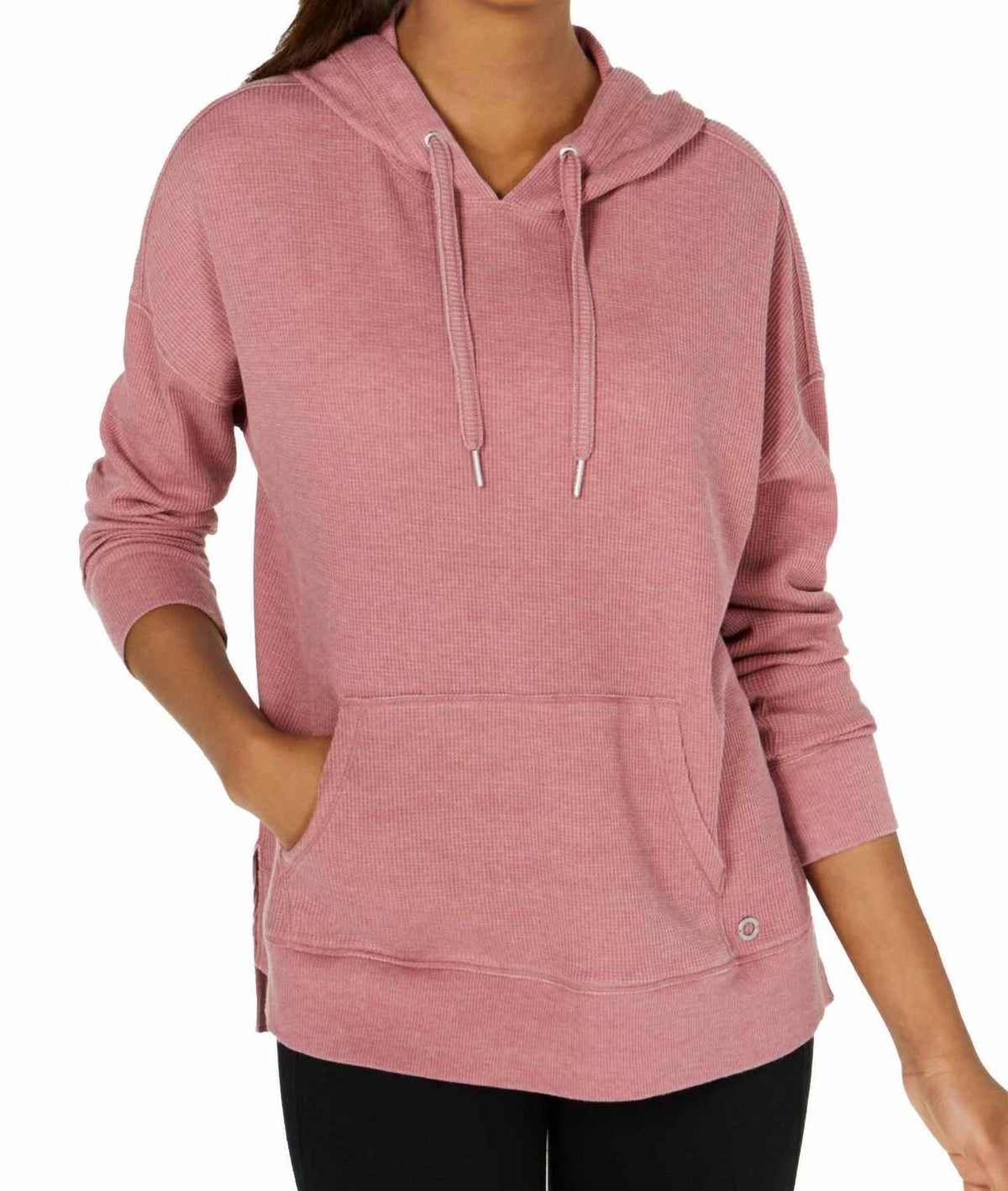 Buzo con capucha color rosado