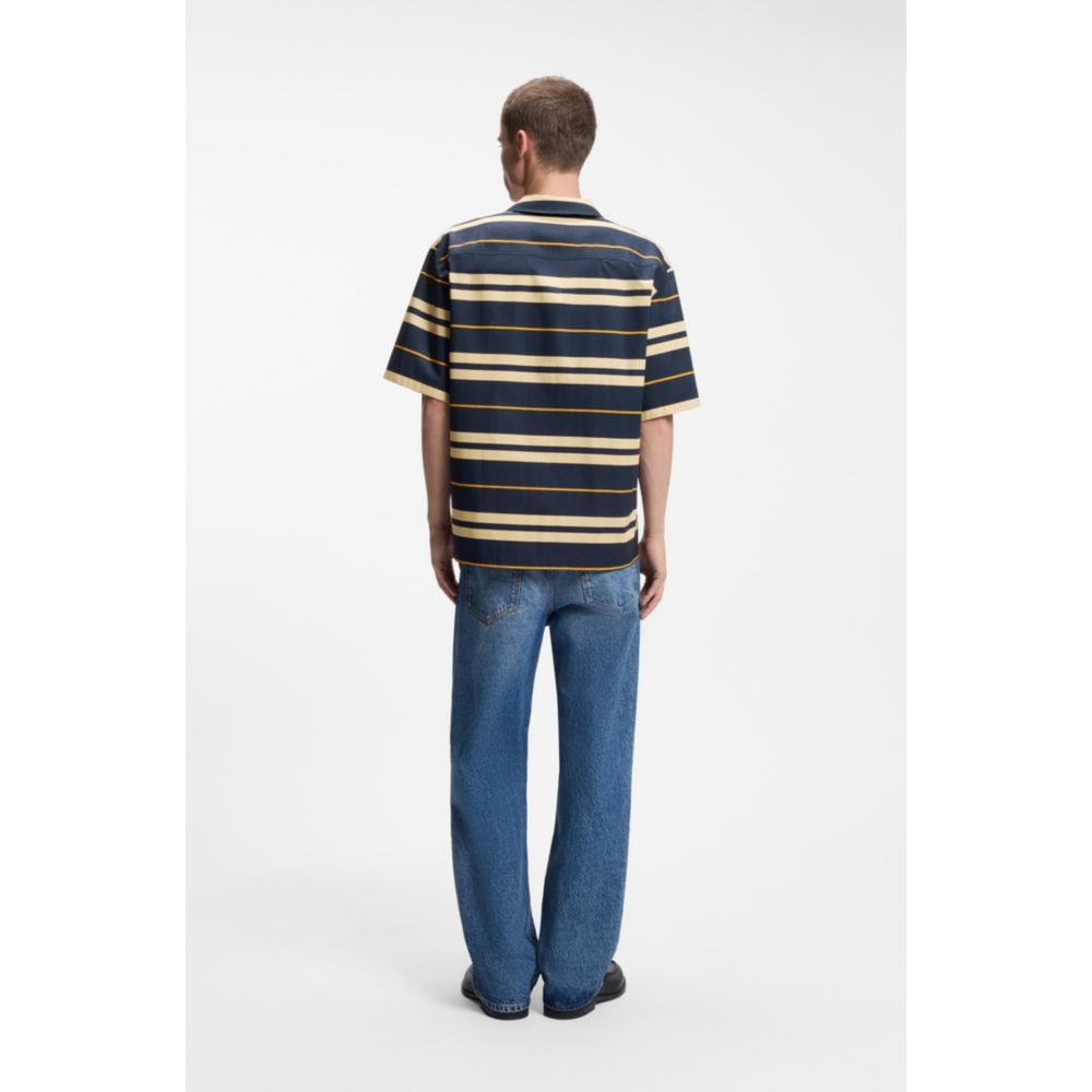 Camisa de algodón de corte amplio con estampado