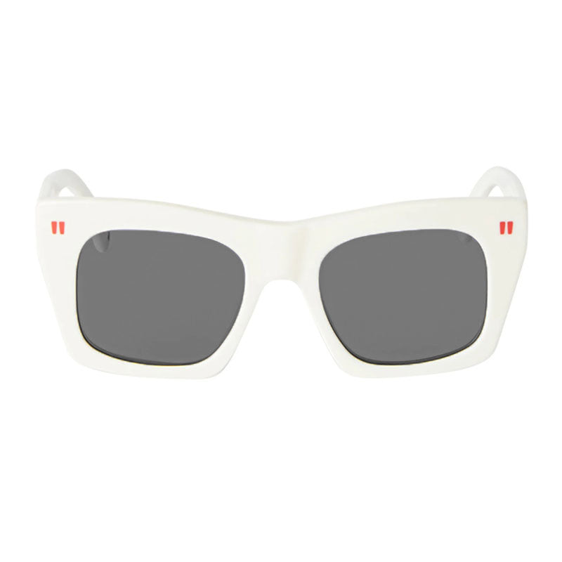 Gafas color gris oscuro y blanco
