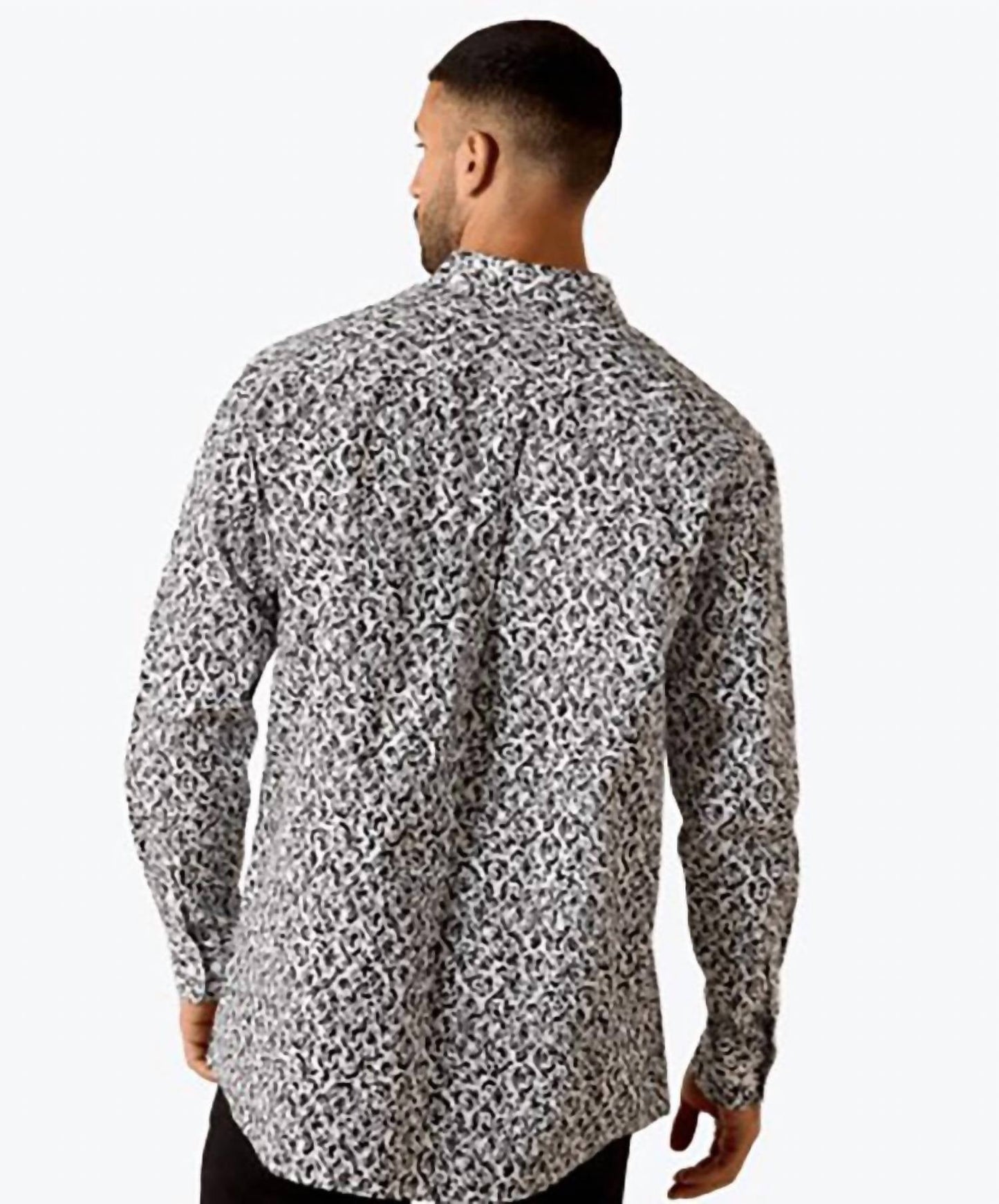 Camisa de hombre color blanco y gris