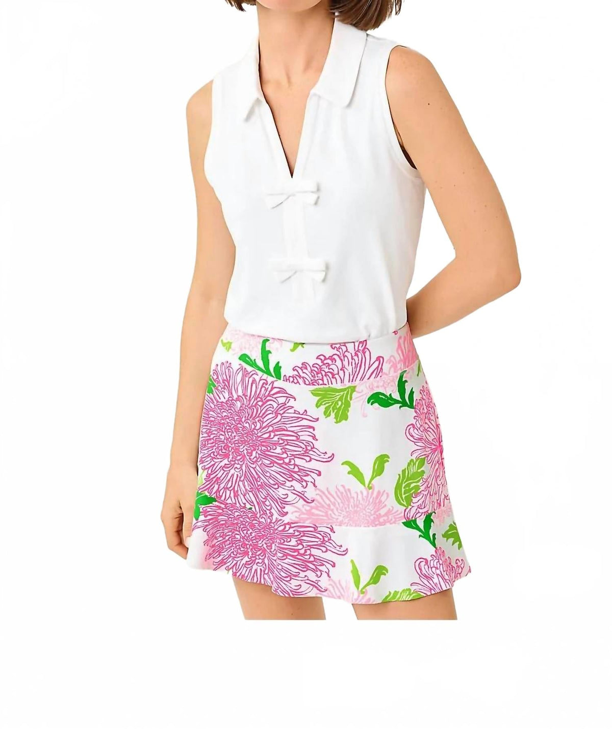 Polo sin mangas color blanco