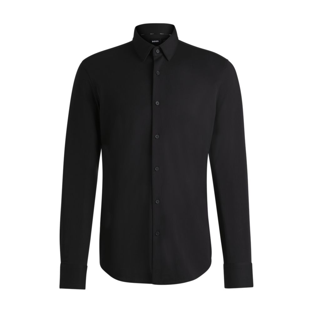 Camisa de mezcla de algodón de corte ajustado