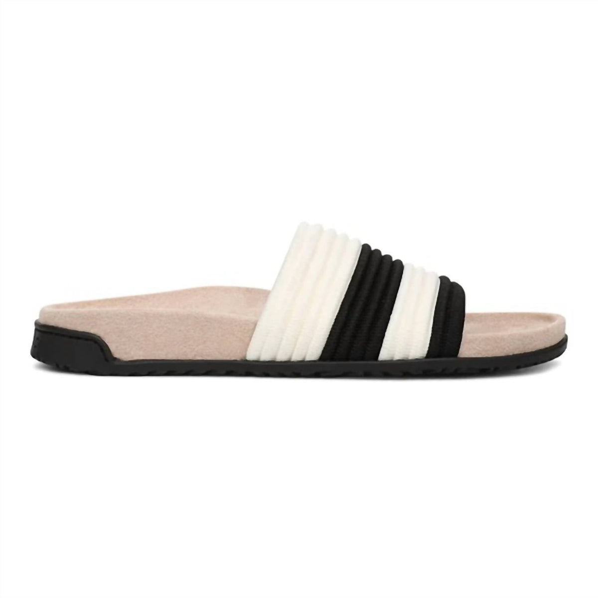 Sandalias de mujer color negro y marfil