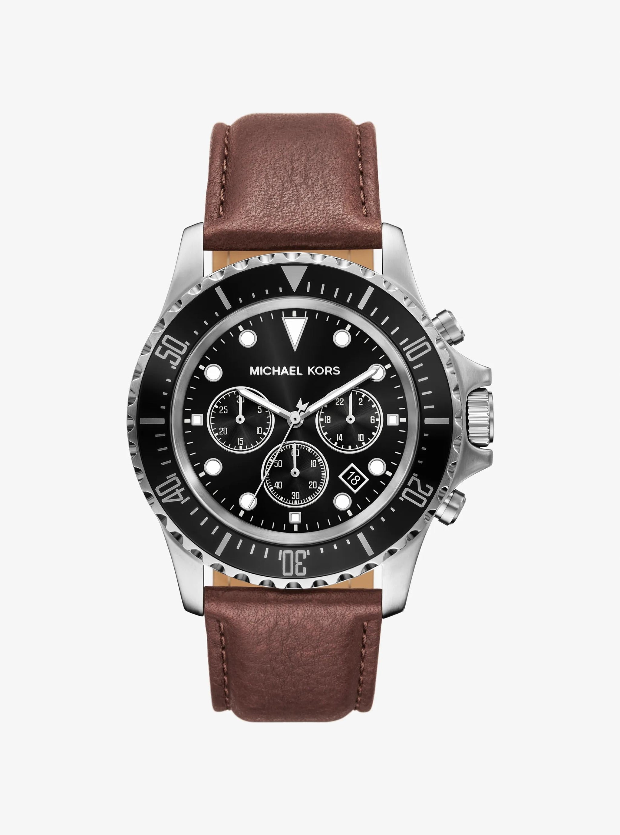 Reloj de cuero color plateado
