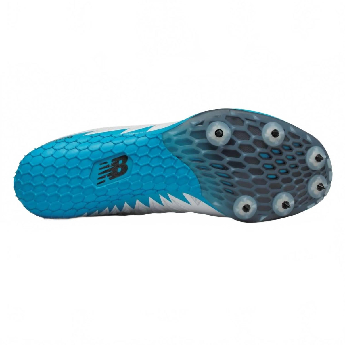 Zapatillas con clavos de hombre color blanco y azul