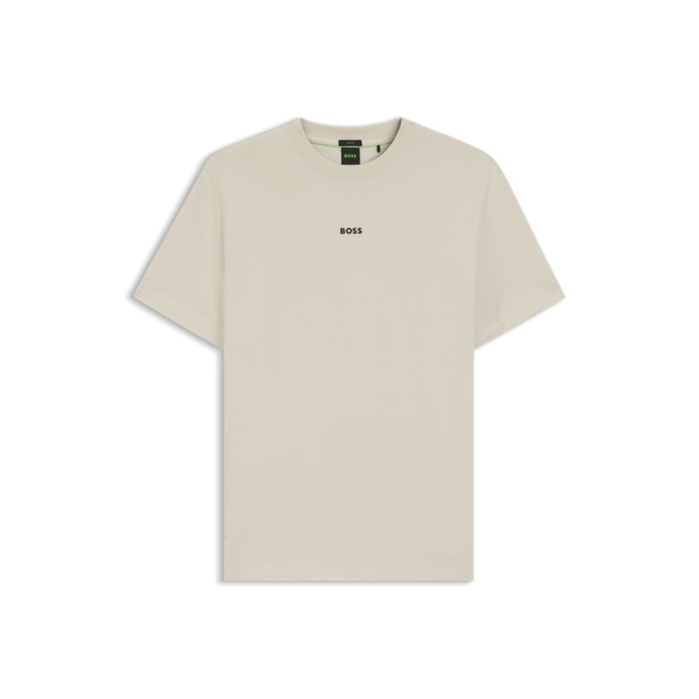Camiseta de mezcla de algodón de corte amplio