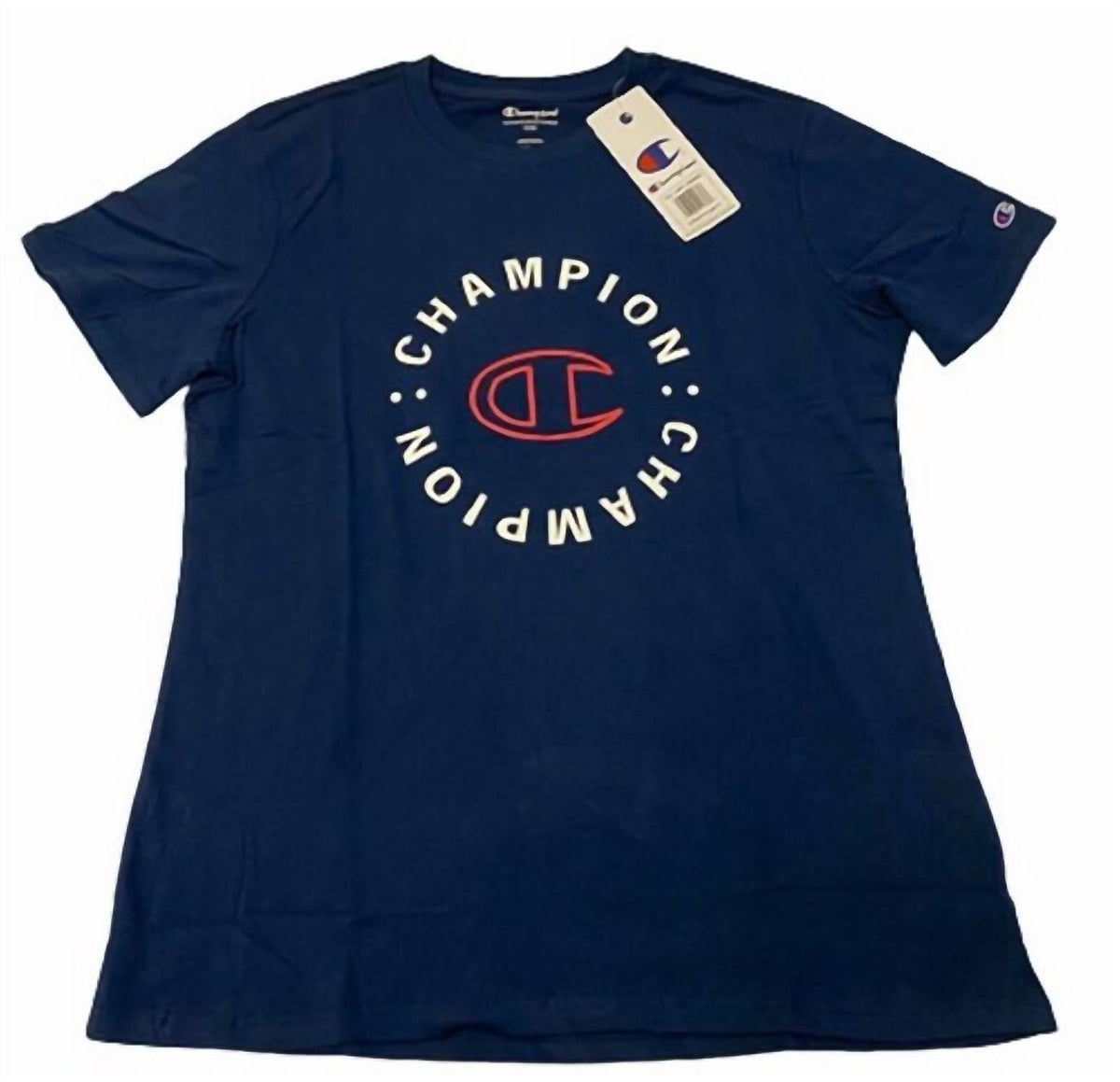 Camiseta de mujer de manga corta color azul marino