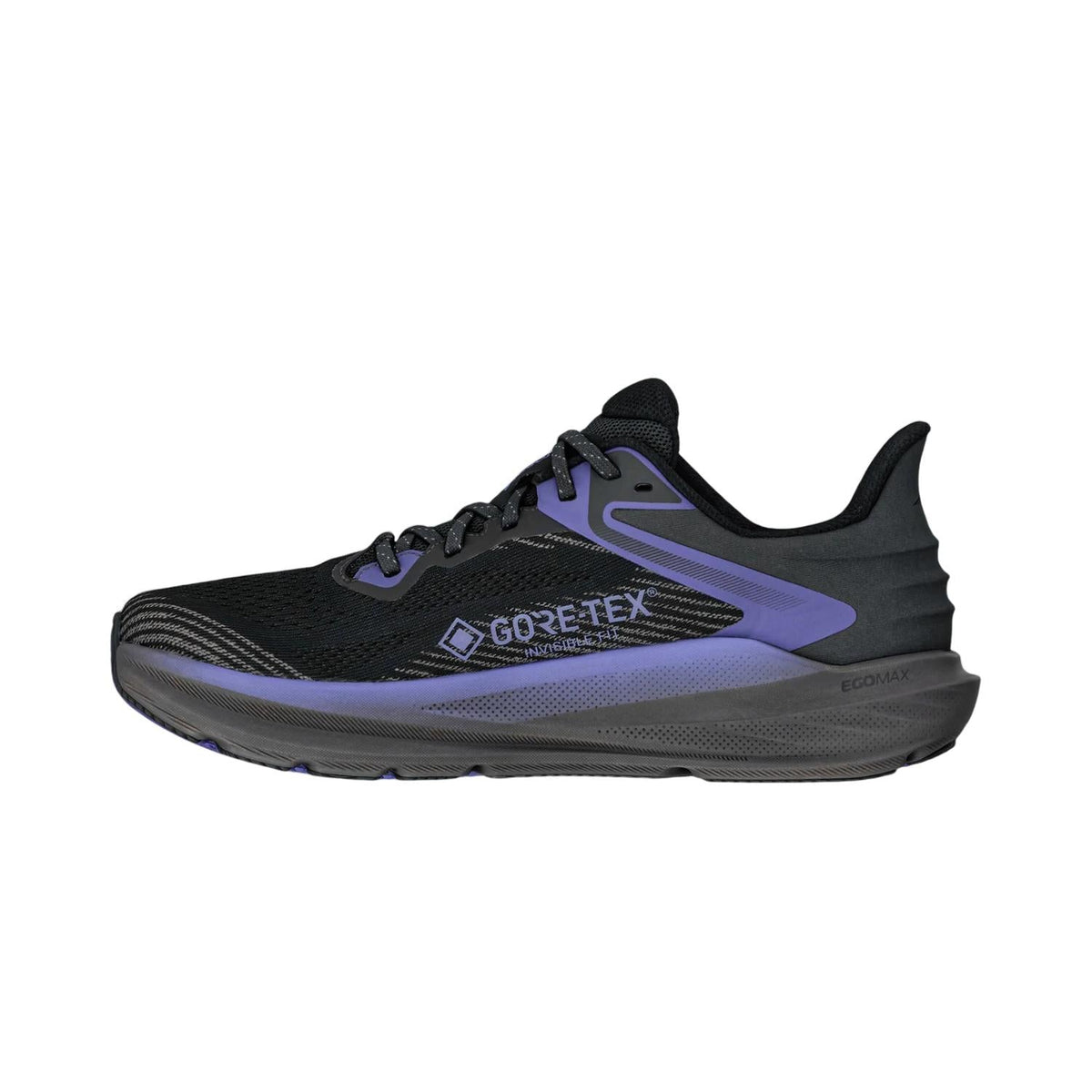 Tenis para correr de mujer color gris y violeta