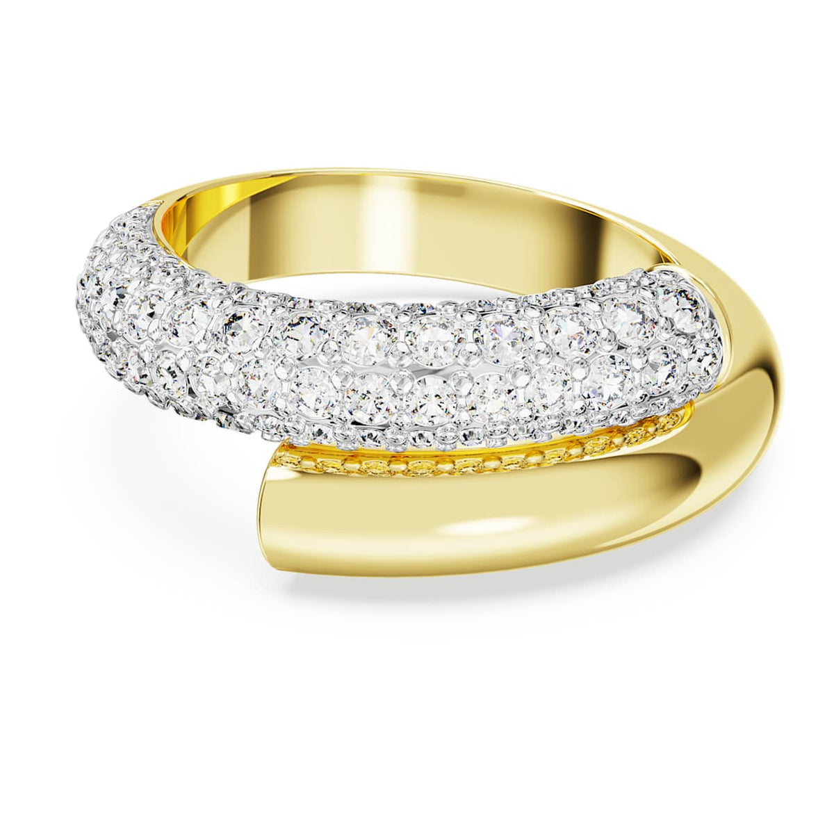 Anillo color blanco y dorado