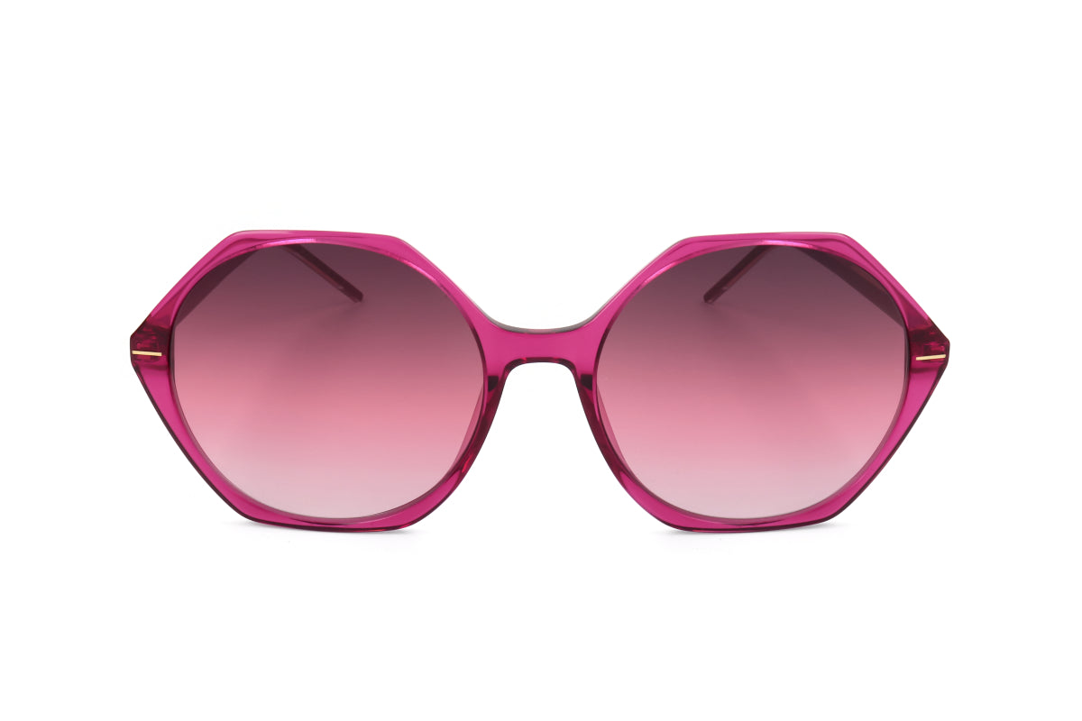 Gafas color rosado y vinotinto