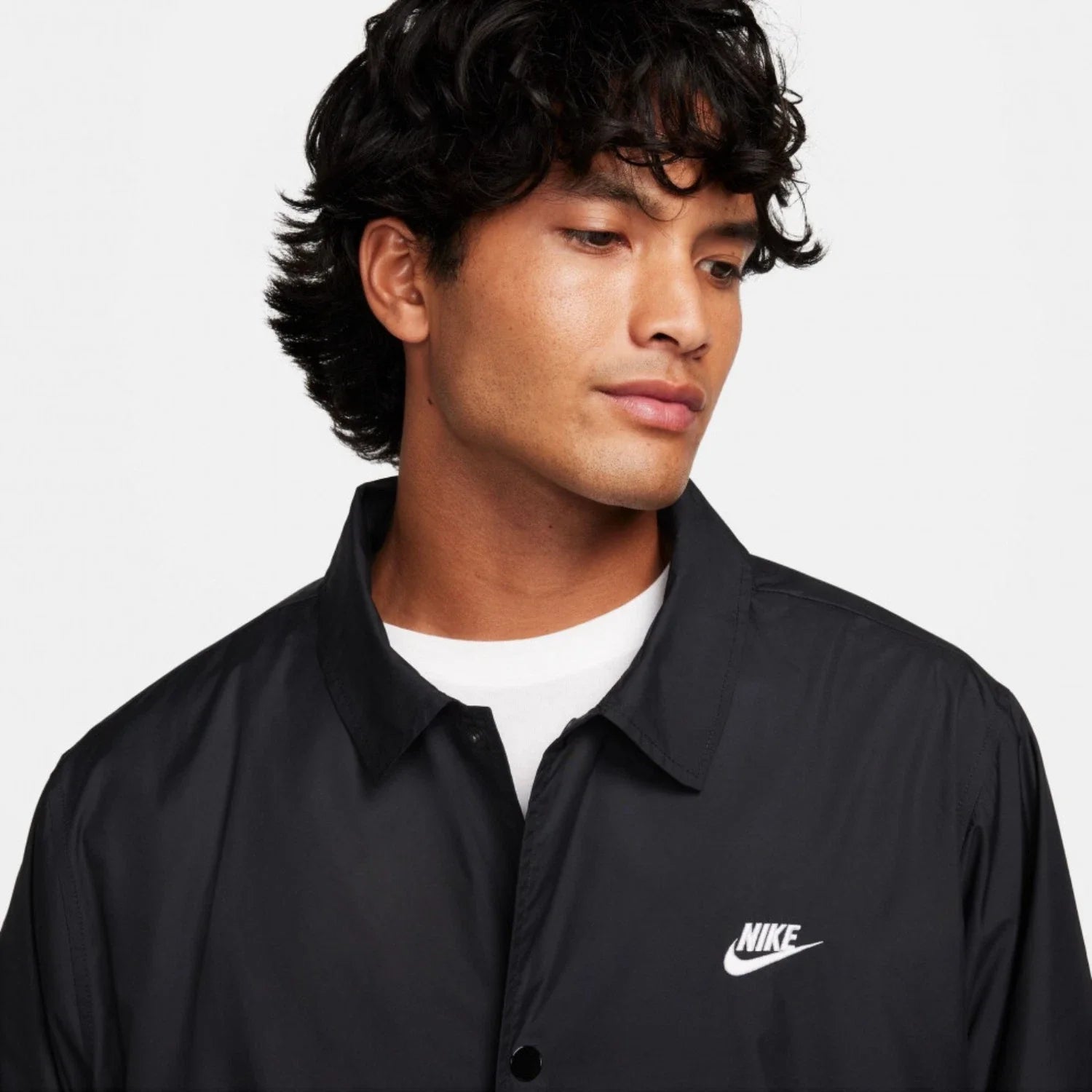 Chaqueta de hombre de manga larga color negro