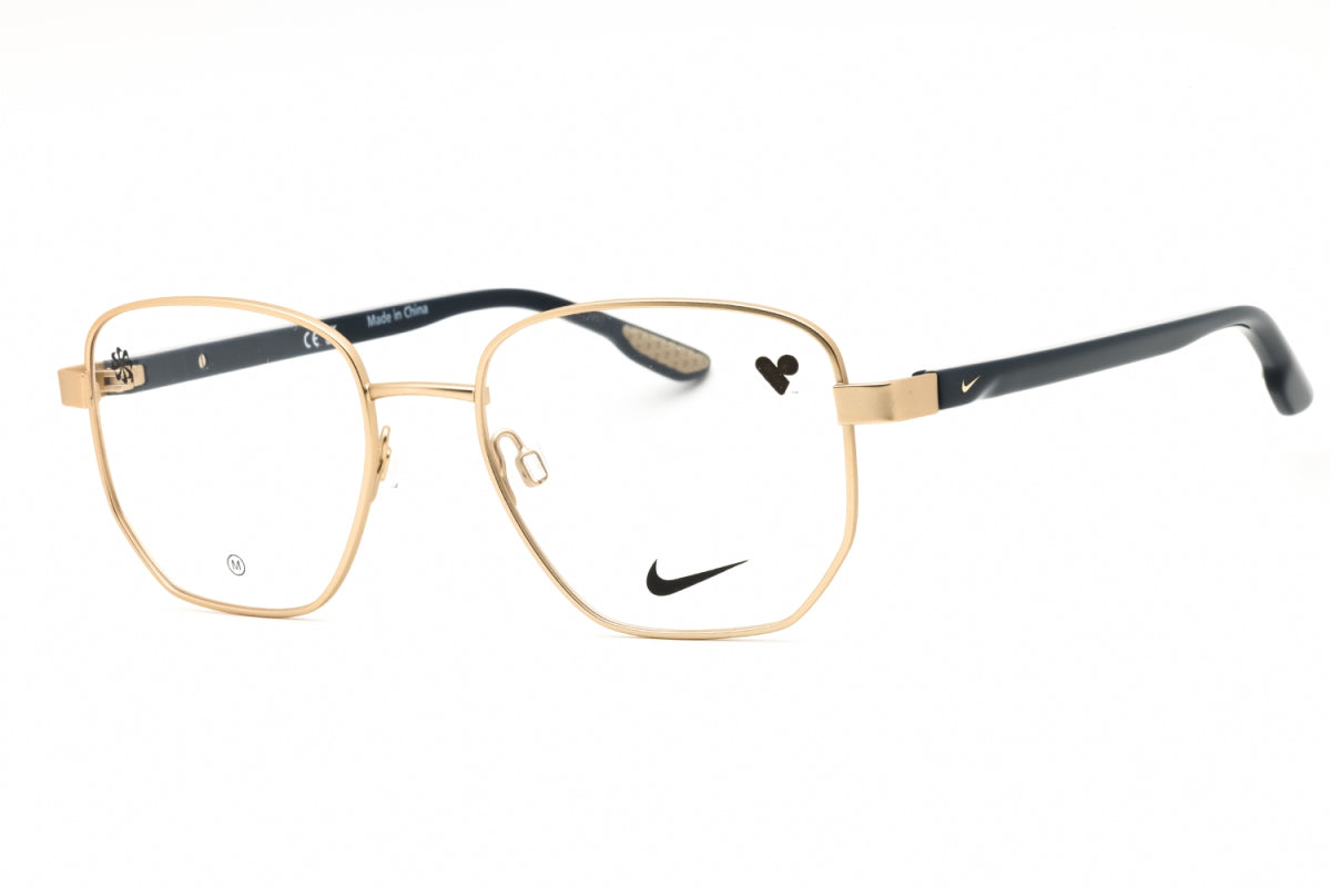 Gafas de satén 51 mm color azul marino y dorado