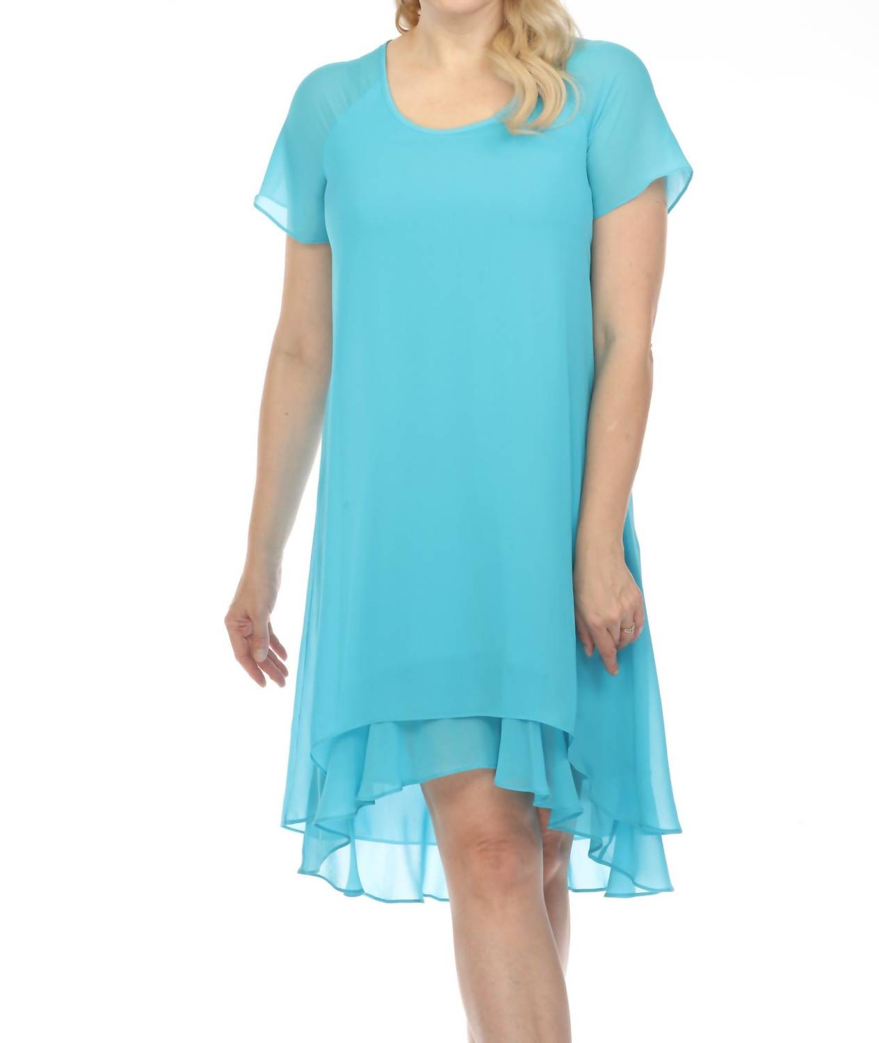 Vestido de gasa de manga corta