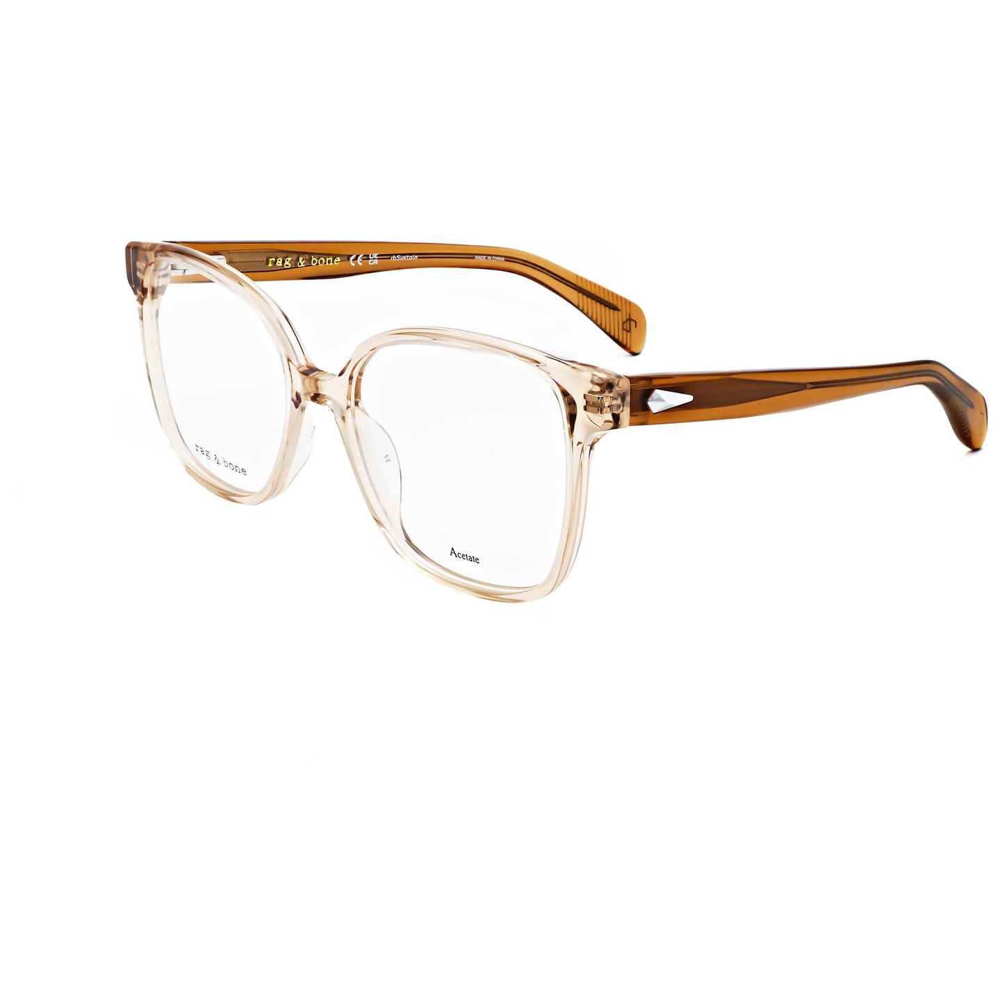 Montura para gafas de mujer 54 mm color beige